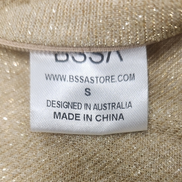 Electra Bodysuit Gold | BSSA Womens Top SZ SMALL NWT - Picture 7 of 15